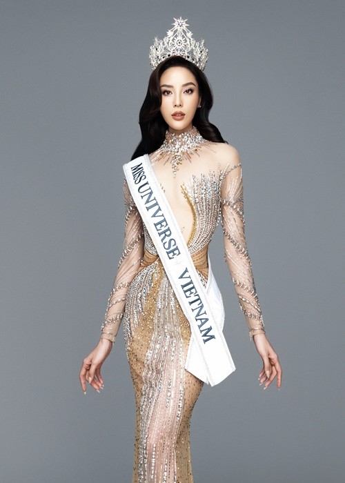 Hoa hau Ky Duyen lai vuong on ao khi sap thi Miss Universe