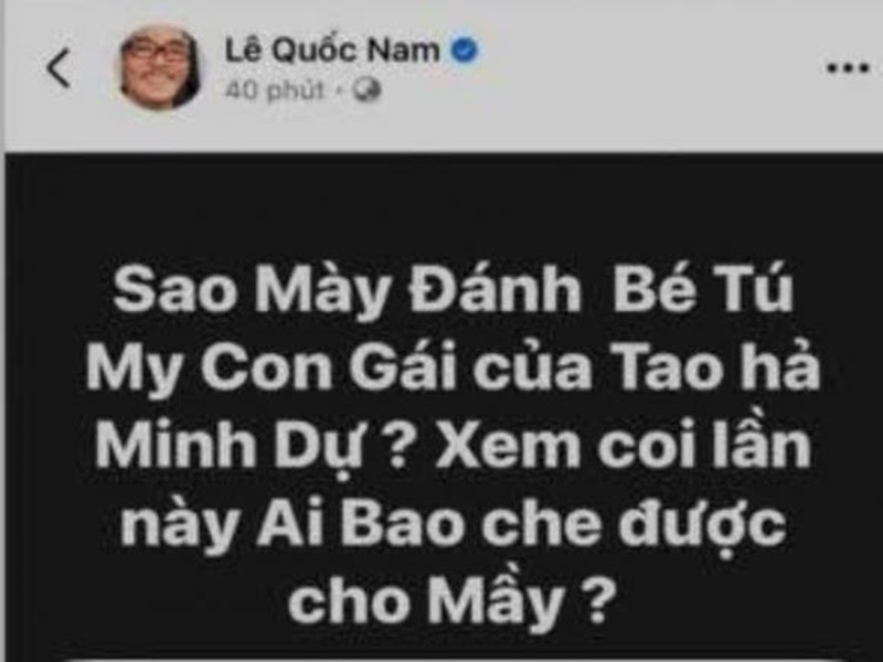 Bi dao dien Le Quoc Nam to, Minh Du noi gi?