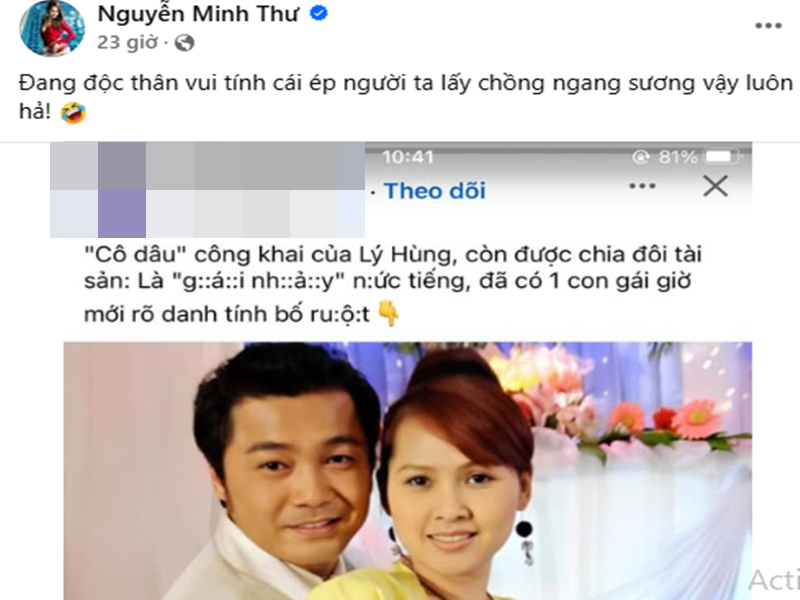 Minh Thu len tieng ve tin don cuoi Ly Hung