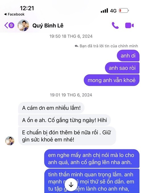 MC Cat Tuong chia se hinh anh Quy Binh khi con tri benh-Hinh-7