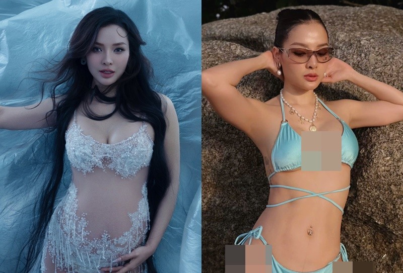 Phuong Trinh Jolie dien bikini khoe eo san chac sau it thang sinh con-Hinh-2
