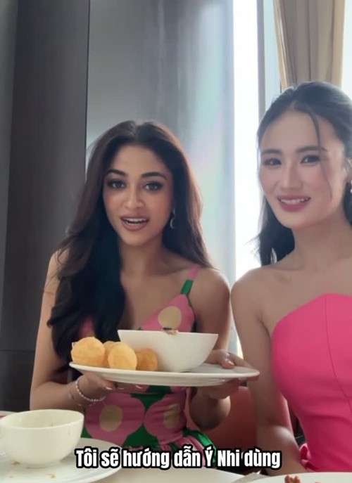 Hoa hau Y Nhi ghi diem khi vua nhap cuoc Miss World 2025