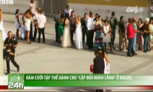 Dam cuoi tap the cho 2.000 “cap doi hoan canh” o Brazil