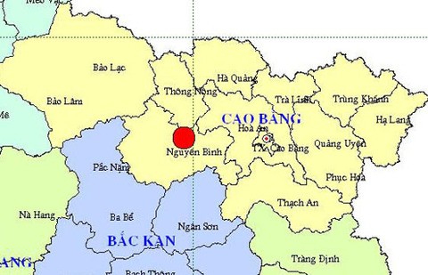 Dong dat 5,4  do richter o Cao Bang, Ha Noi cung bi rung lac