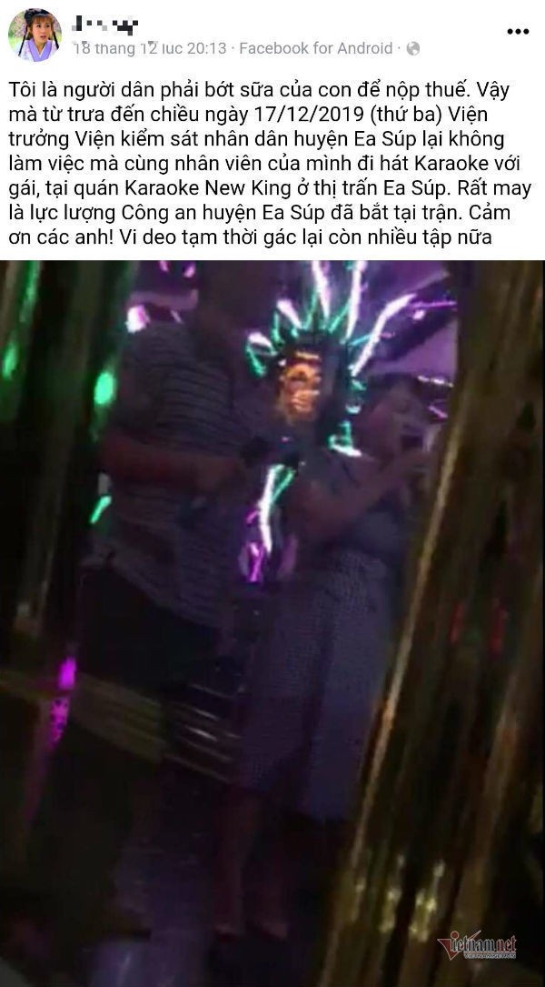 Nghi van Vien truong KSND o Dak Lak di hat karaoke om bi quay clip-Hinh-2