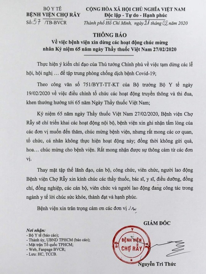 Benh vien xin dung hoat dong mung ngay Thay thuoc de phong dich-Hinh-2