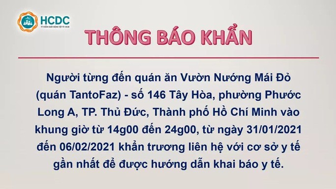 Thong bao khan: TP HCM truy tim nguoi tung den 2 dia diem o Go Vap va Thu Duc