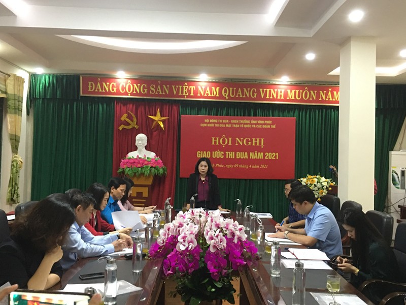 Vinh Phuc: Giao uoc thi dua Khoi Mat tran to quoc va cac doan the nam 2021