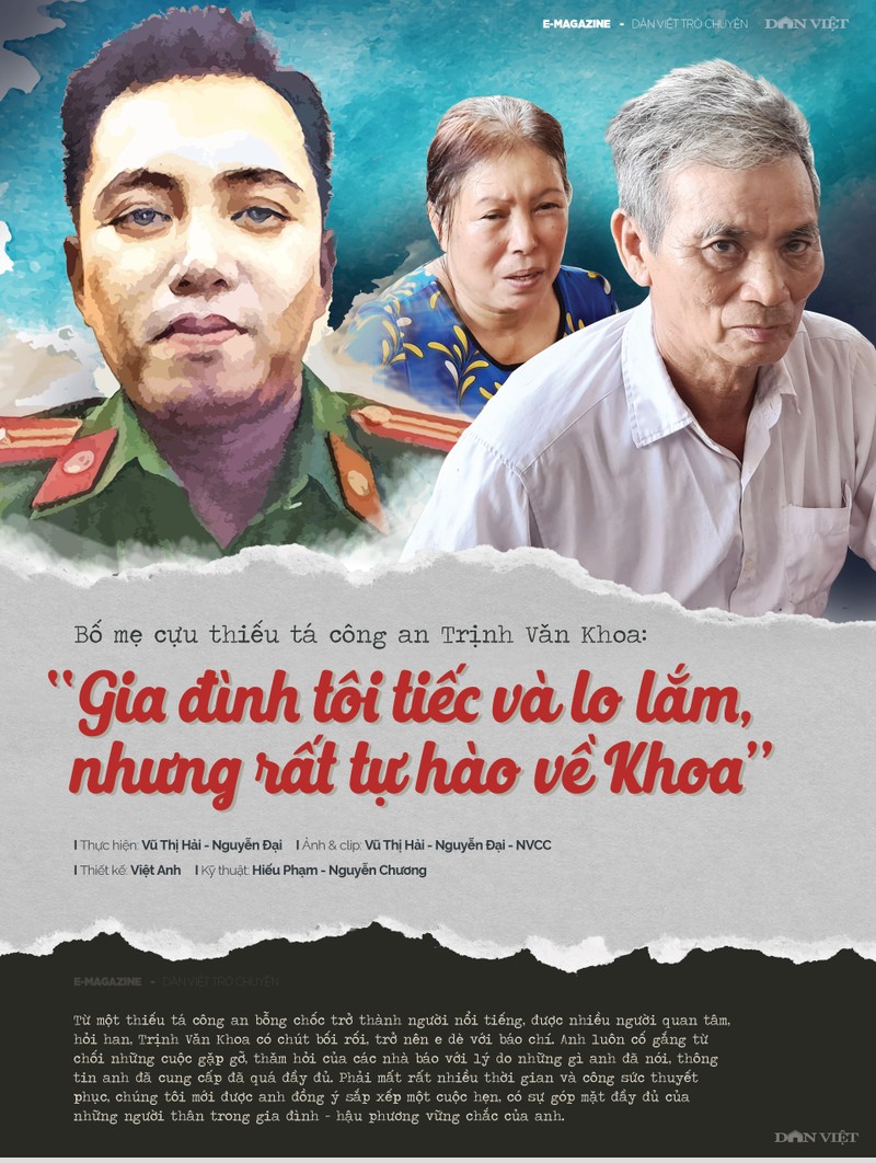 Bo me cuu thieu ta cong an Trinh Van Khoa: “Gia dinh tiec, lo lam, nhung tu hao“