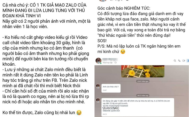 Canh giac voi chieu lua dao moi, vo cung tinh vi qua Zalo