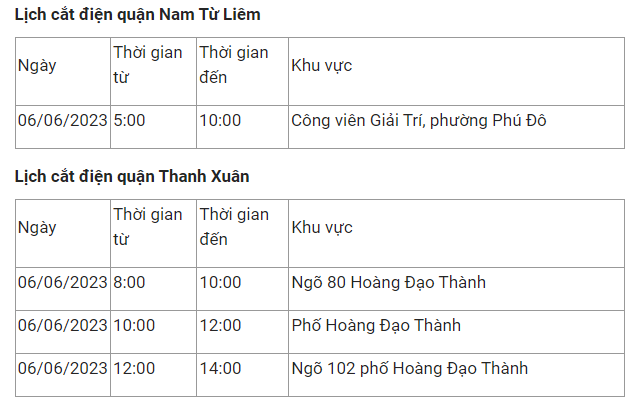 Lich cat dien Ha Noi hom nay 6/6: Nhieu khu vuc mat dien tu 6-8 tieng-Hinh-3