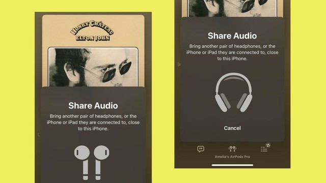 Cach chia se nhac tu iPhone, iPad toi cung luc 2 tai nghe AirPods