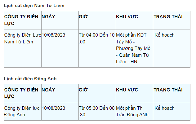 Lich cat dien Ha Noi ngay 10/8: Nhieu khu vuc mat dien gio cao diem-Hinh-6