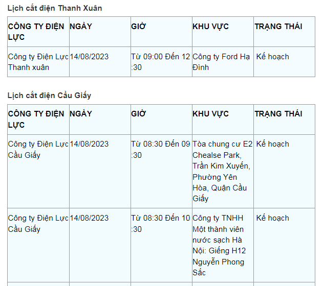 Lich cat dien Ha Noi ngay 14/8: Nhieu khu dan cu mat dien vai tieng-Hinh-6