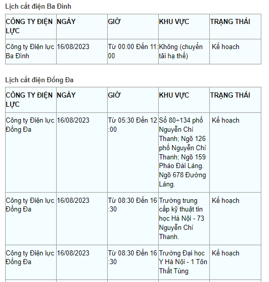 Lich cat dien Ha Noi ngay 16/8: Nhieu tuyen pho trung tam mat dien-Hinh-2