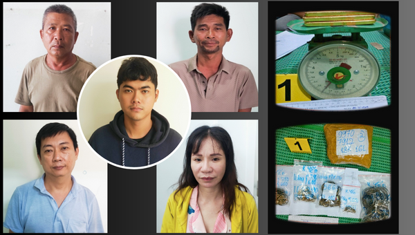 Van chuyen trai phep 19kg vang tu Campuchia ve Viet Nam: Loat vu buon lau khung