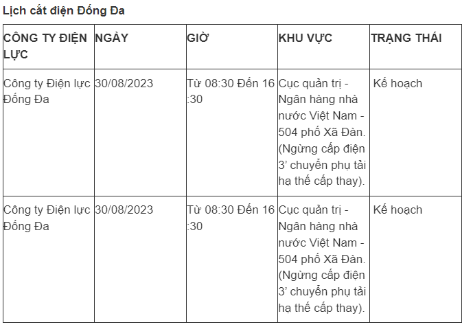 Lich cat dien Ha Noi ngay 30/8: Nhieu noi mat dien tu sang den chieu-Hinh-2