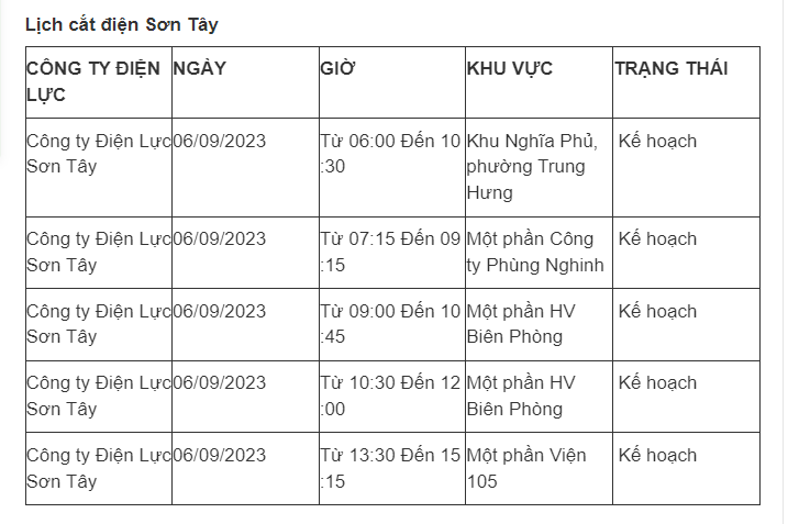 Lich cat dien Ha Noi ngay 6/9: Nhieu quan, huyen nam trong ke hoach-Hinh-8