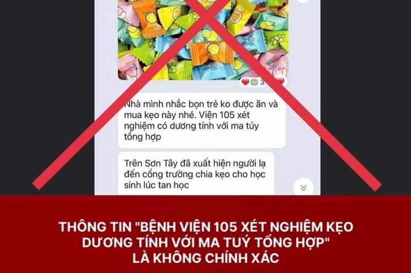 Thuc hu thong tin “Benh vien 105 xet nghiem keo duong tinh voi ma tuy“