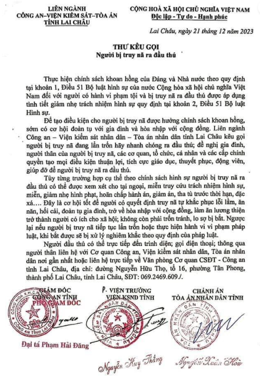 Lai Chau: Duoc cong an van dong, doi tuong truy na da ve chiu an-Hinh-2