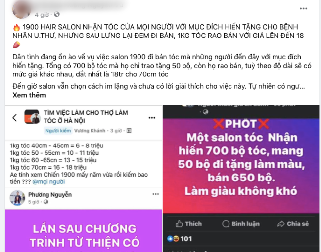 Thuc hu vu salon bi to “an bot” toc danh cho benh nhan ung thu