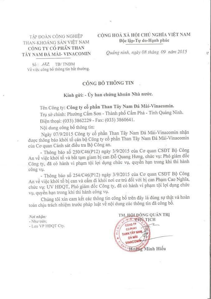 Quang Ninh: Nhieu lanh dao Cong ty than Da Mai bi khoi to-Hinh-2