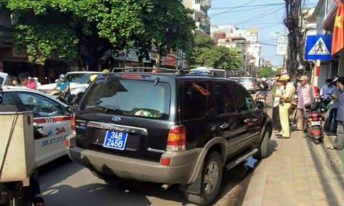 Vi sao xe cho PGD BV Phu San Hai Duong chay tron CSGT HN?