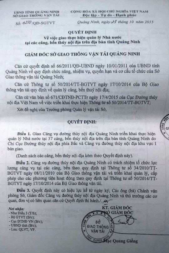 So GTVT Quang Ninh va Cuc DTND tranh nhau thu phi ben, cang?-Hinh-2