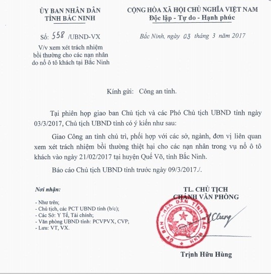 No xe khach tai Bac Ninh: Xem xet trach nhiem boi thuong cac nan nhan-Hinh-2
