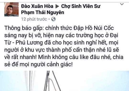 De nghi xu phat ke tung tin don that thiet vo dap ho Nui Coc