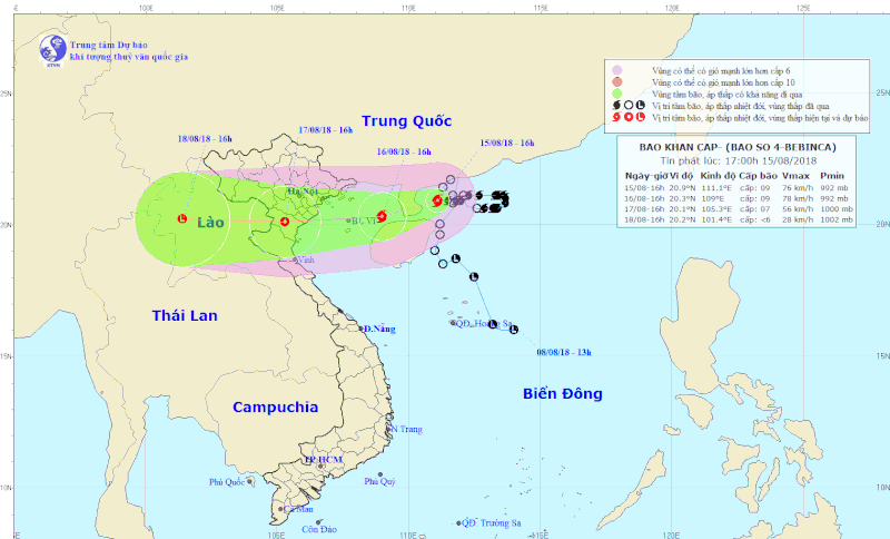 Bao so 4 di thuong, nguy hiem da do bo vinh Bac Bo