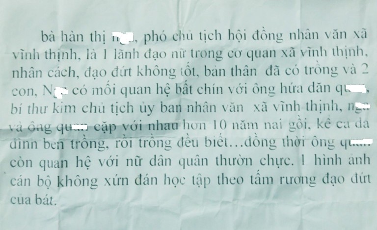 2 “quan xa” Vinh Thinh - Bac Lieu bi to quan he bat chinh: Chieu boi nho cu mem?