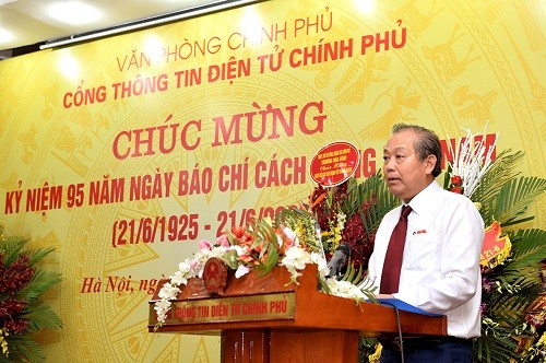 Pho Thu tuong Truong Hoa Binh: Bao chi phai “pho chinh, diet ta”, lan toa nang luong tich cuc trong xa hoi