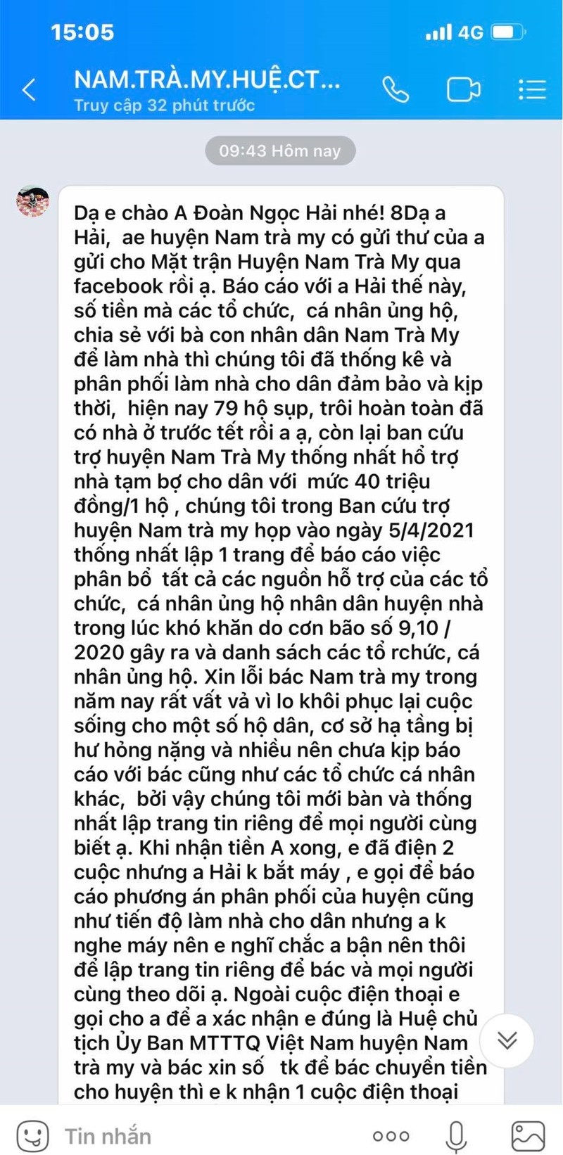 Doi lai 106 trieu dong ho tro nguoi ngheo: Ong Doan Ngoc Hai noi gi?