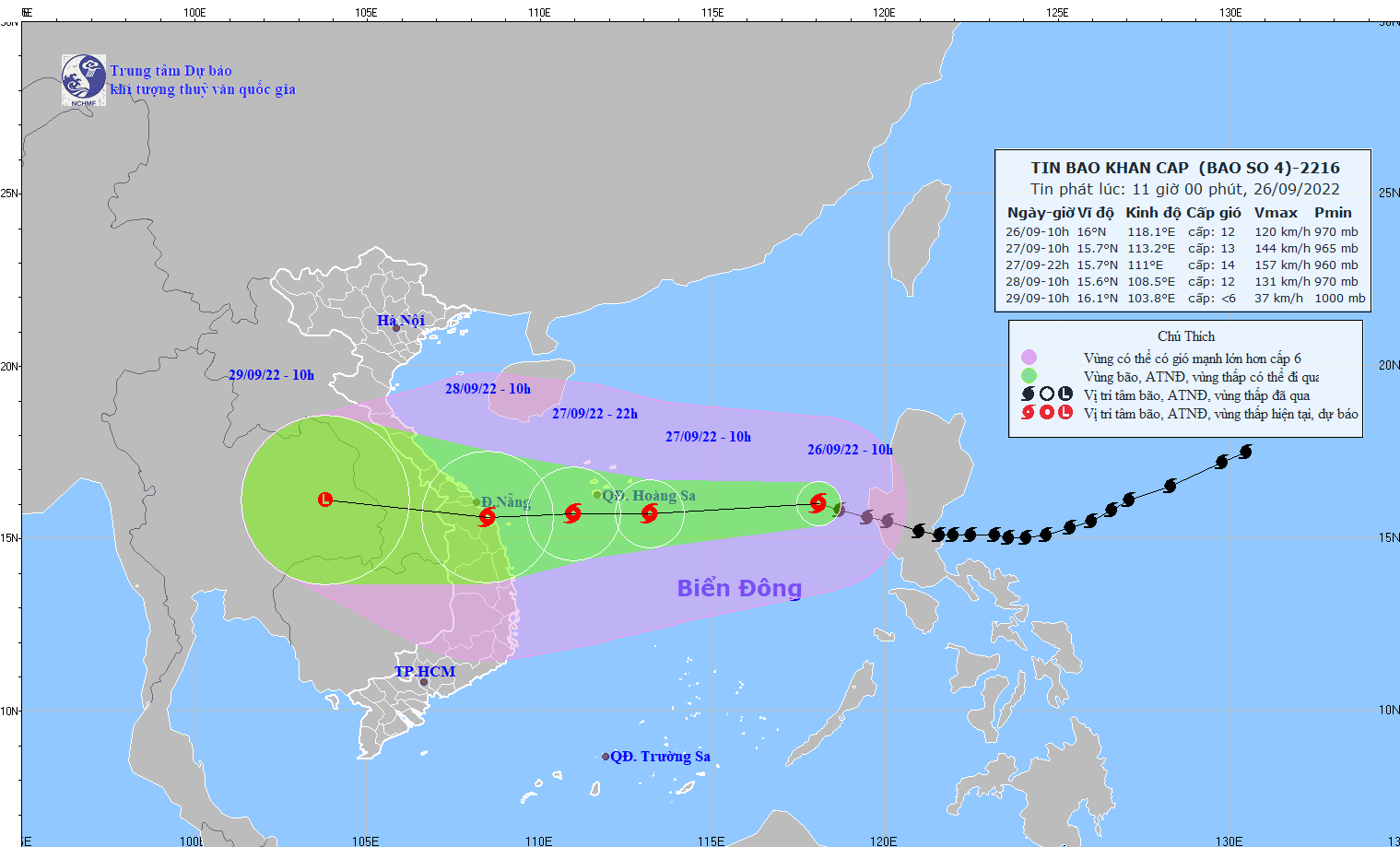 Vi sao bao Noru duy tri cuong do manh tien gan dat lien Viet Nam?