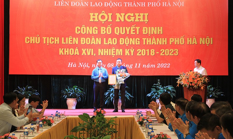 Ong Pham Quang Thanh lam Chu tich Lien doan Lao dong TP Ha Noi