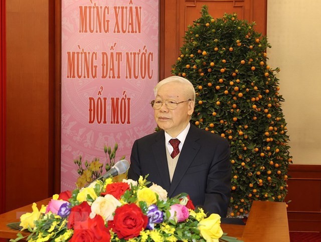 Tong Bi thu chuc Tet cac lanh dao va nguyen lanh dao Dang, Nha nuoc