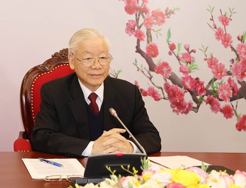 Tong Bi thu Nguyen Phu Trong chuc Tet Quy Mao 2023: “Mung Xuan moi, quyet tam moi…”