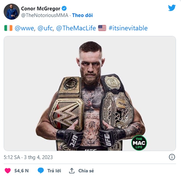 Endeavor thau tom san vo, McGregor mo giat dai WWE