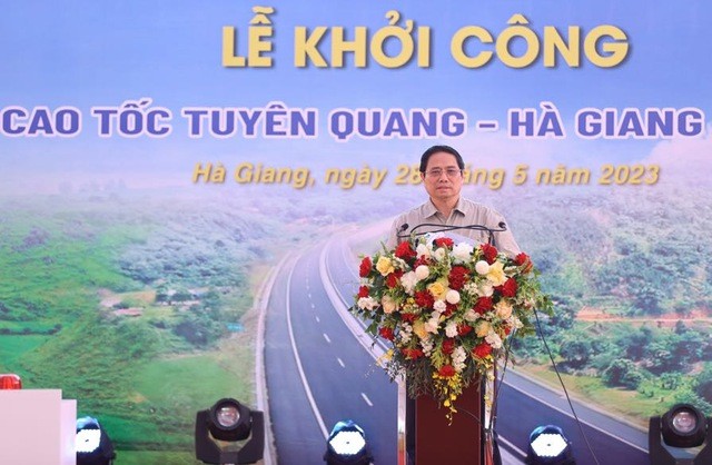 Thu tuong du le khoi cong cao toc Tuyen Quang - Ha Giang