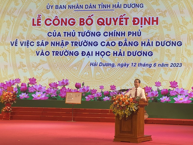 Cong bo quyet dinh sap nhap Truong CD Hai Duong vao Truong DH Hai Duong-Hinh-2