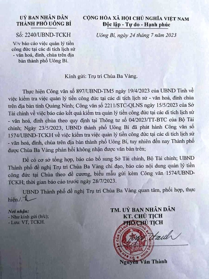 UBND TP Uong Bi de nghi chua Ba Vang bao cao bo sung tien cong duc-Hinh-2