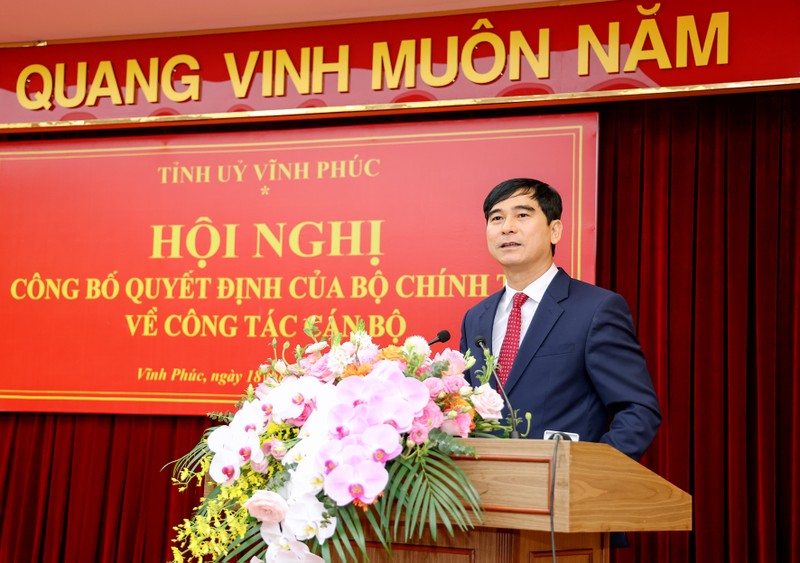 Tan Bi thu Tinh uy Vinh Phuc cam ket gi khi nhan chuc?