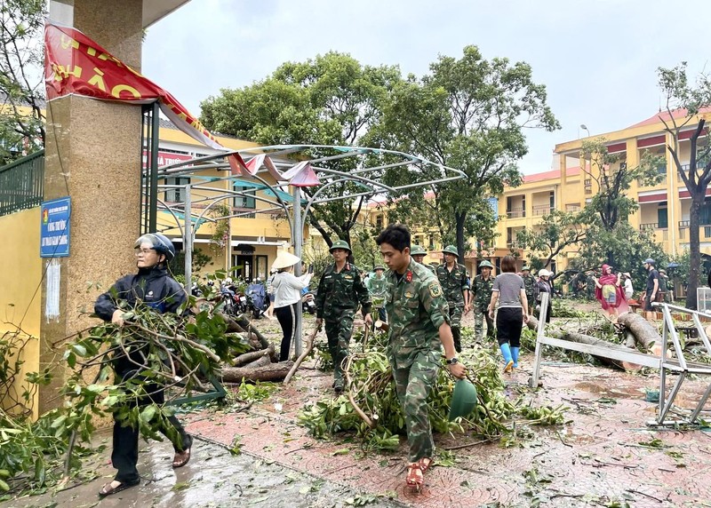 Hai Duong: Cong an, quan doi chung tay khac phuc bao so 3 Yagi-Hinh-8