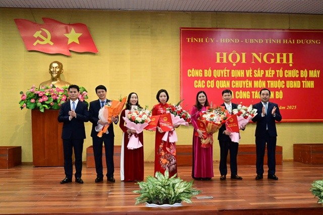 Hải Dương thành lập 5 sở mới, bổ nhiệm 5 giám đốc Hai Duong thanh lap 5 so moi, bo nhiem 5 giam doc