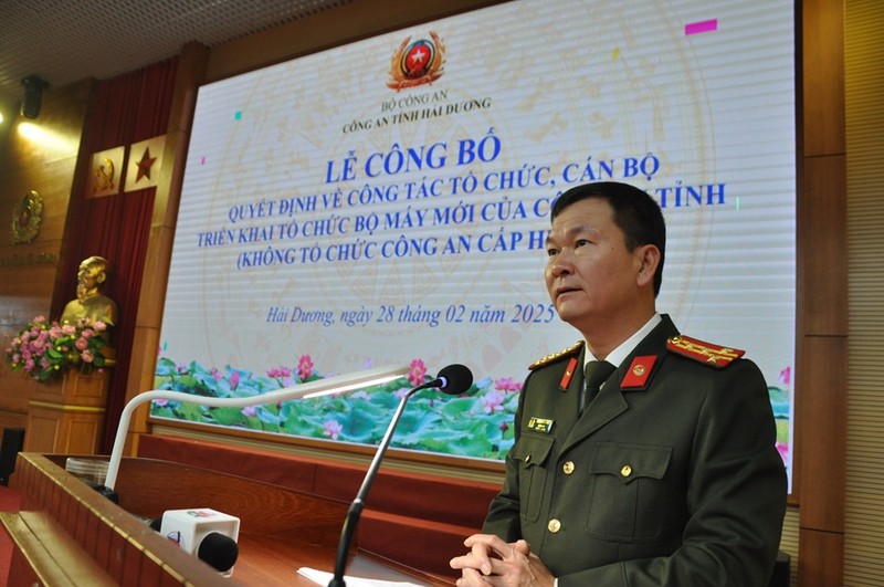 Bộ máy mới Công an Hải Dương sau giải thể cấp huyện - Hình 2 Bo may moi Cong an Hai Duong sau giai the cap huyen-Hinh-2