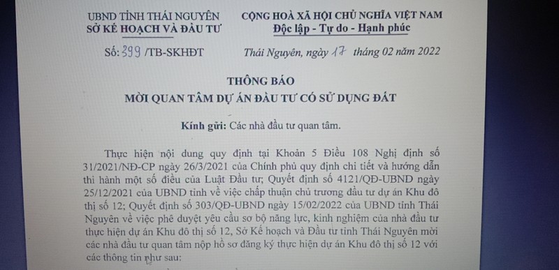 Thai Nguyen: Lieu doanh nghiep “2 tuoi” co chinh thuc so huu du an khu dan cu so 12?-Hinh-2