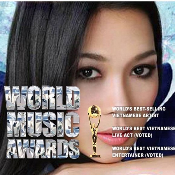 My Tam doat 3 giai thuong tai World Music Awards 2014