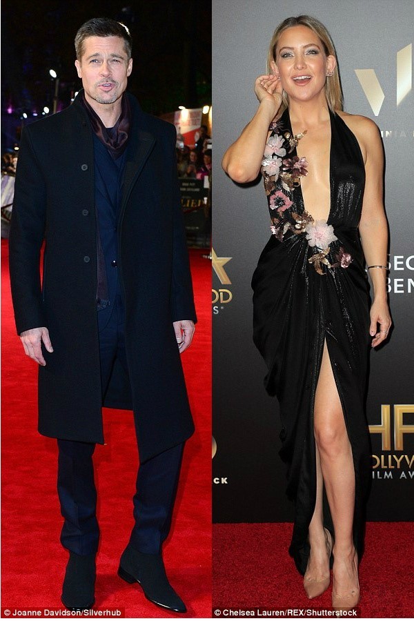 Chia tay Angelina Jolie, Brad Pitt hanh phuc ben Kate Hudson