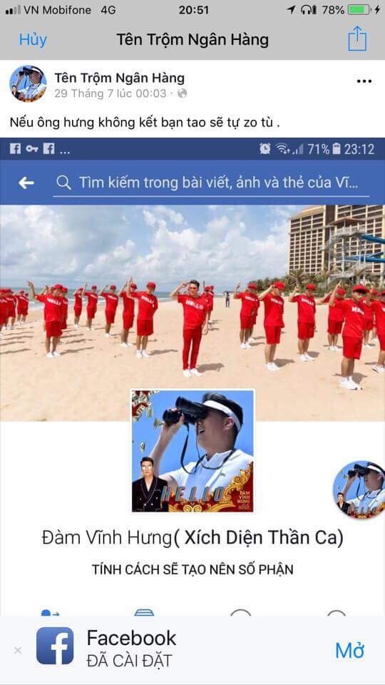 Dam Vinh Hung buc xuc vi bi gia mao facebook dang noi dung xau-Hinh-2